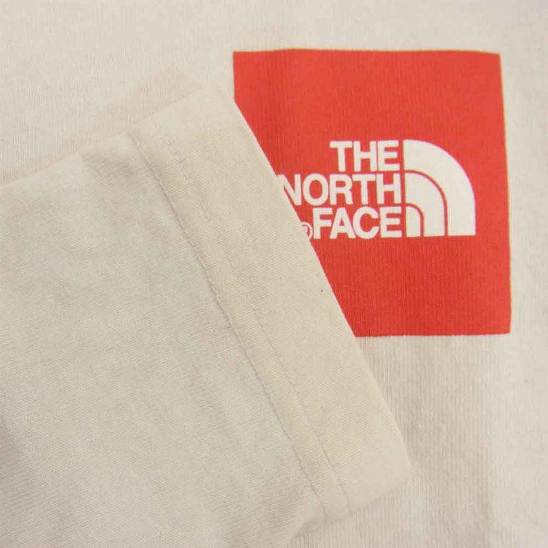 THE NORTH FACE ノースフェイス NT31842 L/S Square Logo California Tee ロングスリーブ スクエア ロゴ カットソー ホワイト系 S【中古】