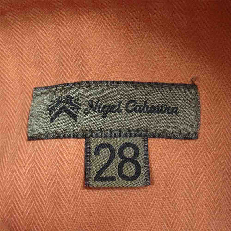 Nigel Cabourn ナイジェルケーボン 8050051045 ヘリンボーン ショーツ オレンジ系 28【中古】