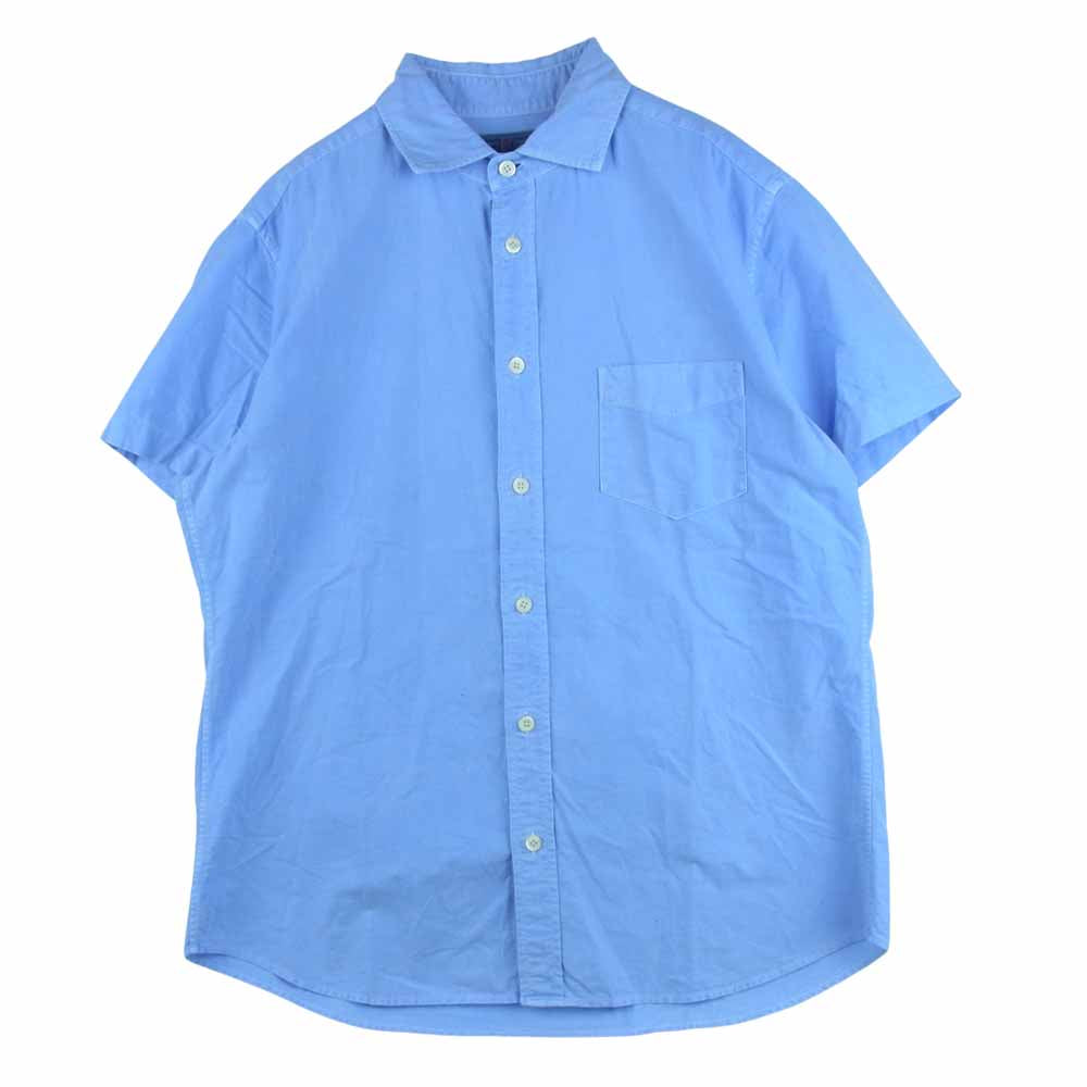 BLUE BLUE ブルーブルー 700030-198 J4525 半袖 シャツ コットン 日本製 ライトブルー系 4【中古】