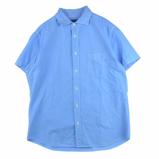 BLUE BLUE ブルーブルー 700030-198 J4525 半袖 シャツ コットン 日本製 ライトブルー系 4【中古】