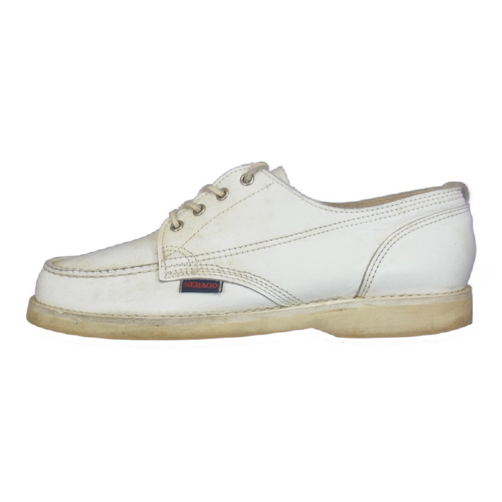 セバゴ Uチップ レザー ビジネスシューズ ホワイト系 38【中古】