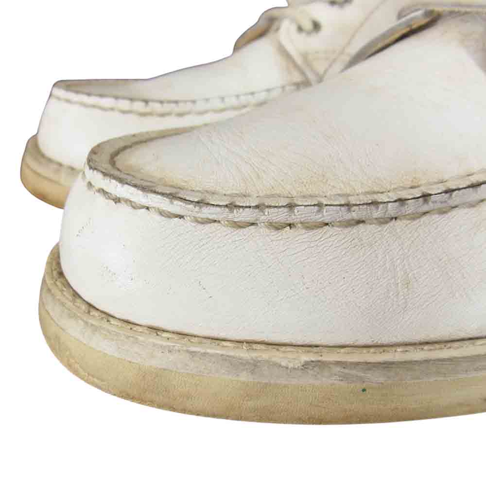 セバゴ Uチップ レザー ビジネスシューズ ホワイト系 38【中古】