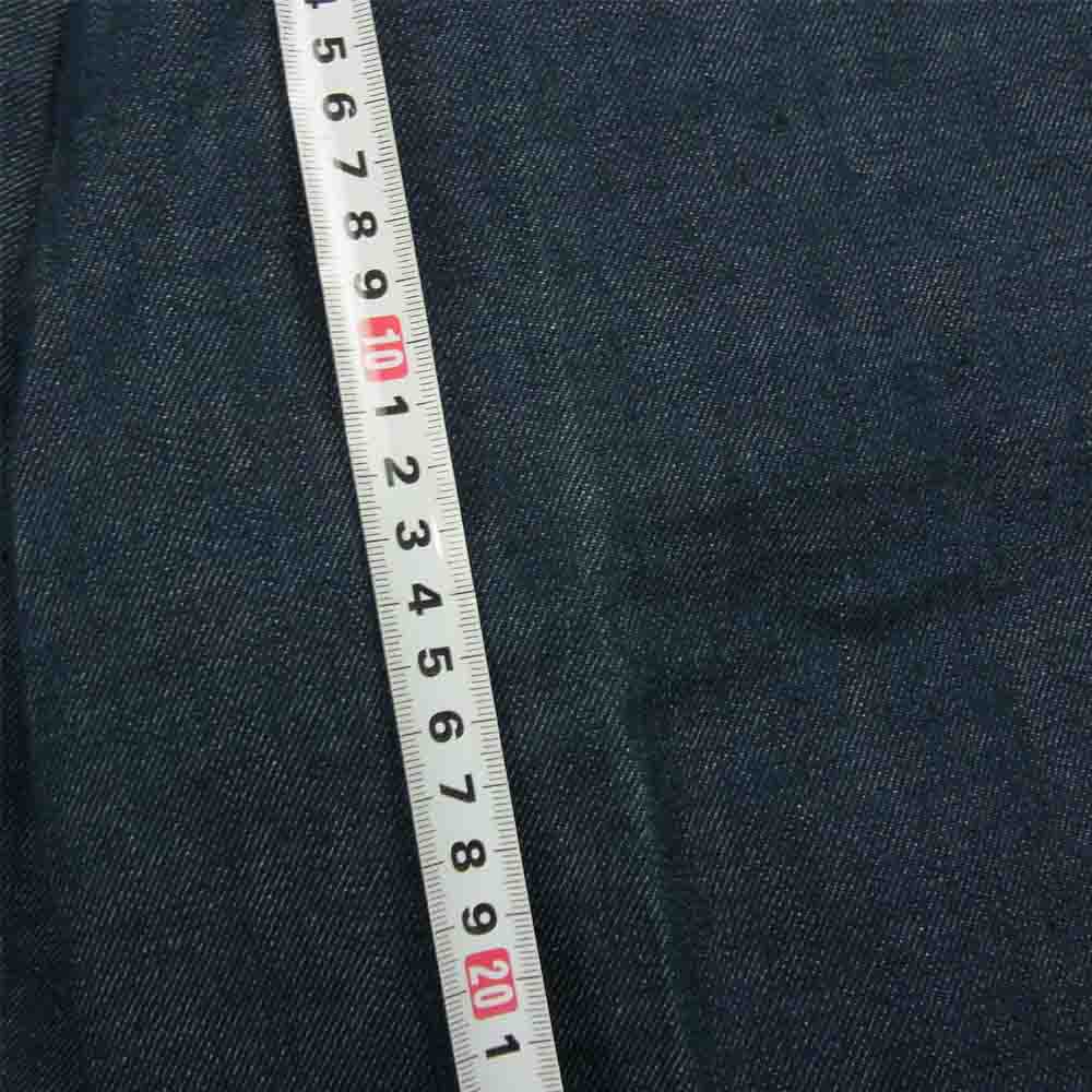 ビューティフルピープル 裏地アロハ 総柄 タック デニム パンツ インディゴブルー系 36【中古】