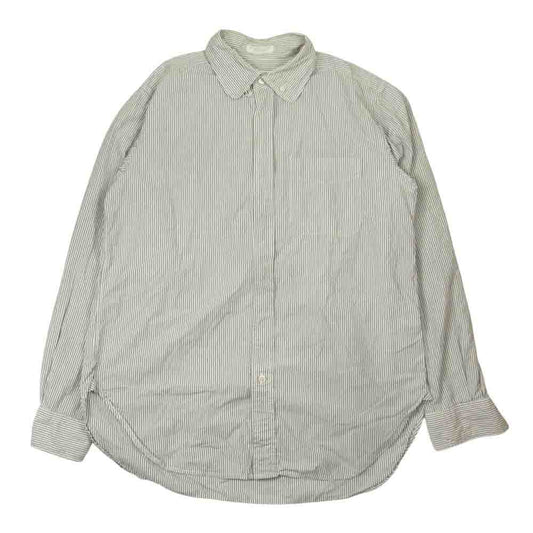 Engineered Garments エンジニアードガーメンツ 比翼 ストライプ シャツ ホワイト系 ネイビー系 S【中古】