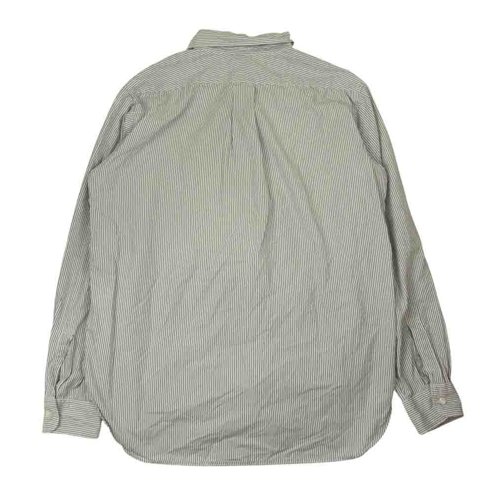Engineered Garments エンジニアードガーメンツ 比翼 ストライプ シャツ ホワイト系 ネイビー系 S【中古】