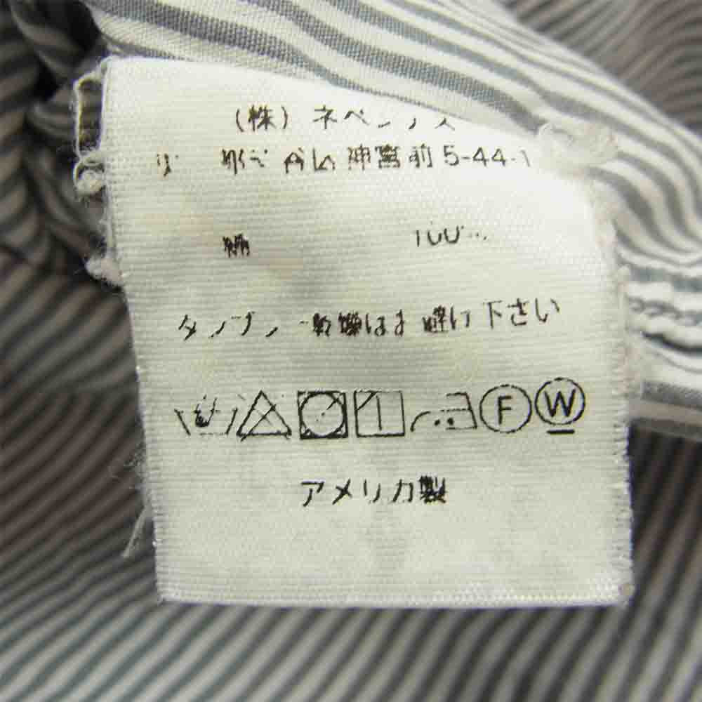 Engineered Garments エンジニアードガーメンツ 比翼 ストライプ シャツ ホワイト系 ネイビー系 S【中古】