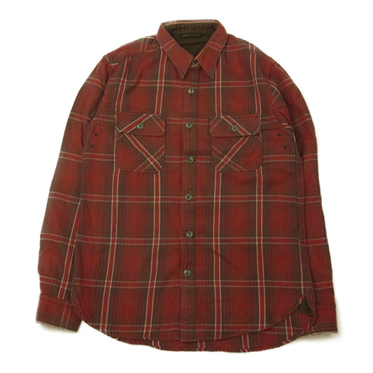 LOST CONTROL ロストコントロール L11F3-2113 Nel Plaid Work Shirts ネル プレイド ワーク チェック シャツ レッド系 2【中古】