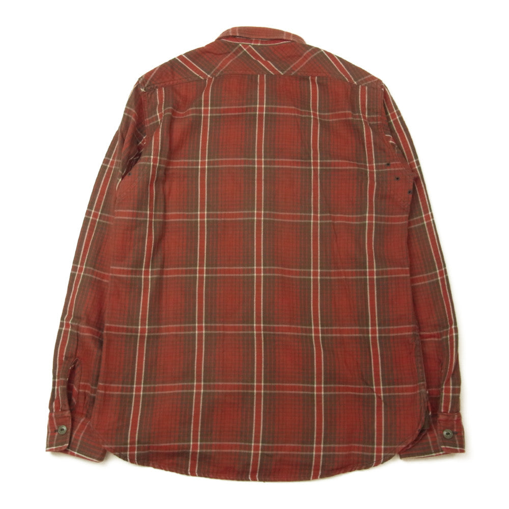 LOST CONTROL ロストコントロール L11F3-2113 Nel Plaid Work Shirts ネル プレイド ワーク チェック シャツ レッド系 2【中古】
