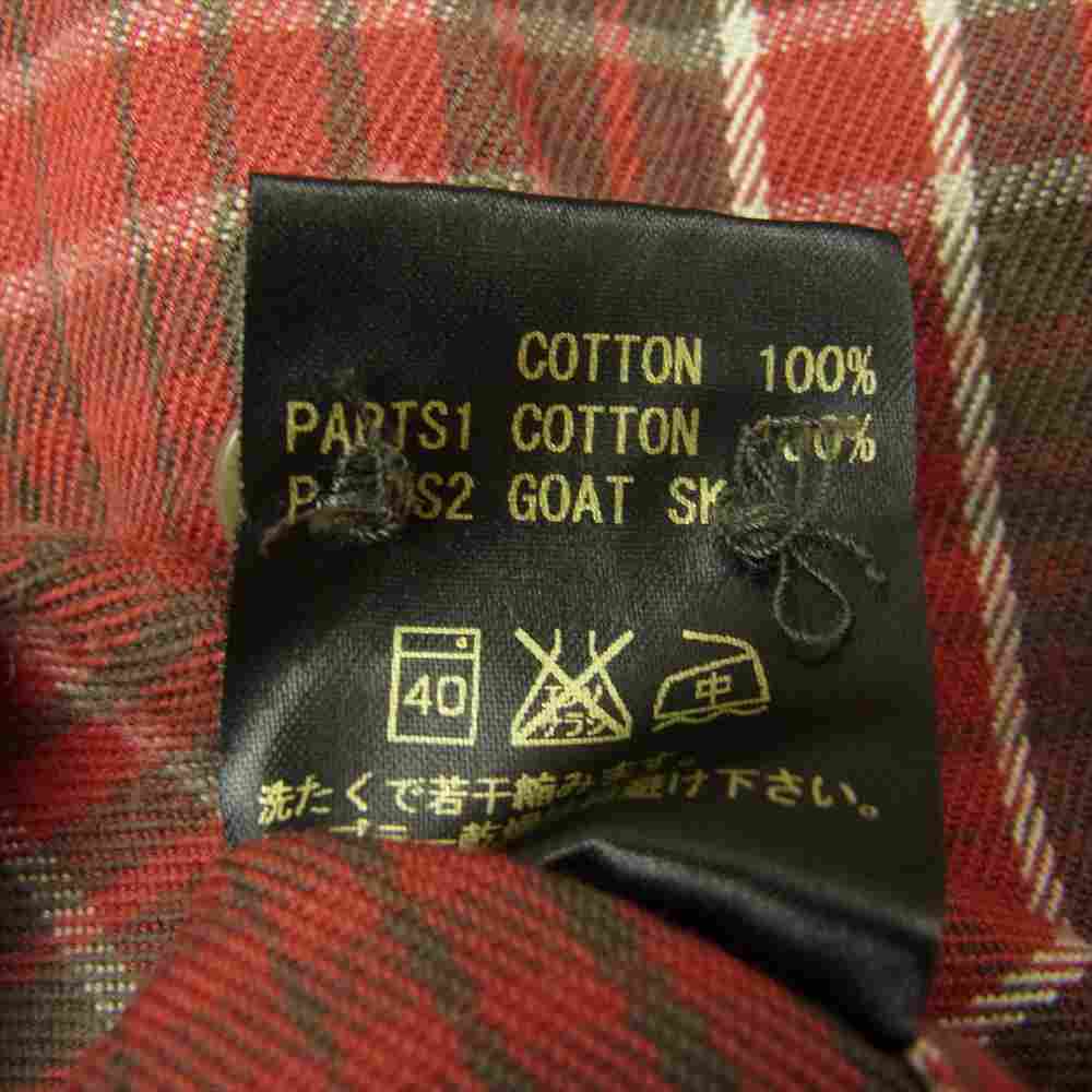 LOST CONTROL ロストコントロール L11F3-2113 Nel Plaid Work Shirts ネル プレイド ワーク チェック シャツ レッド系 2【中古】