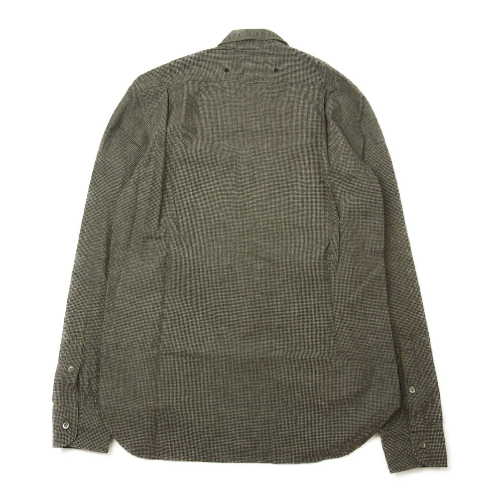 LOST CONTROL ロストコントロール L11F3-2107 Gingham Pin Check H/C Shirts ギンガム ピン チェック 長袖 シャツ ブラウン系 2【中古】