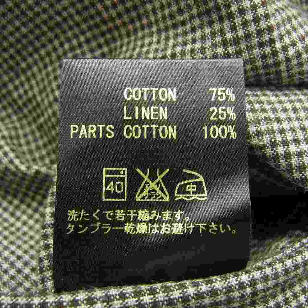 LOST CONTROL ロストコントロール L11F3-2107 Gingham Pin Check H/C Shirts ギンガム ピン チェック 長袖 シャツ ブラウン系 2【中古】