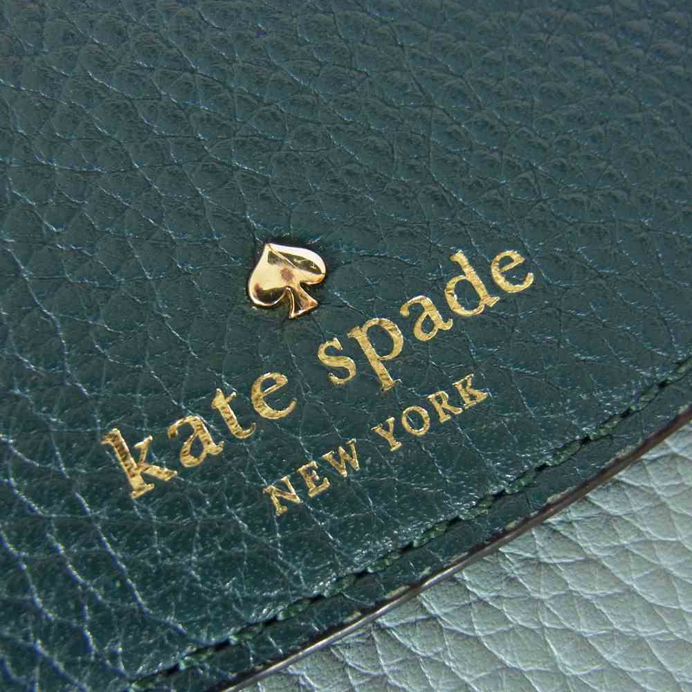Kate Spade ケイトスペード cobble hill コブルヒル フラップ ウォレット 財布  ライトブルー系【中古】