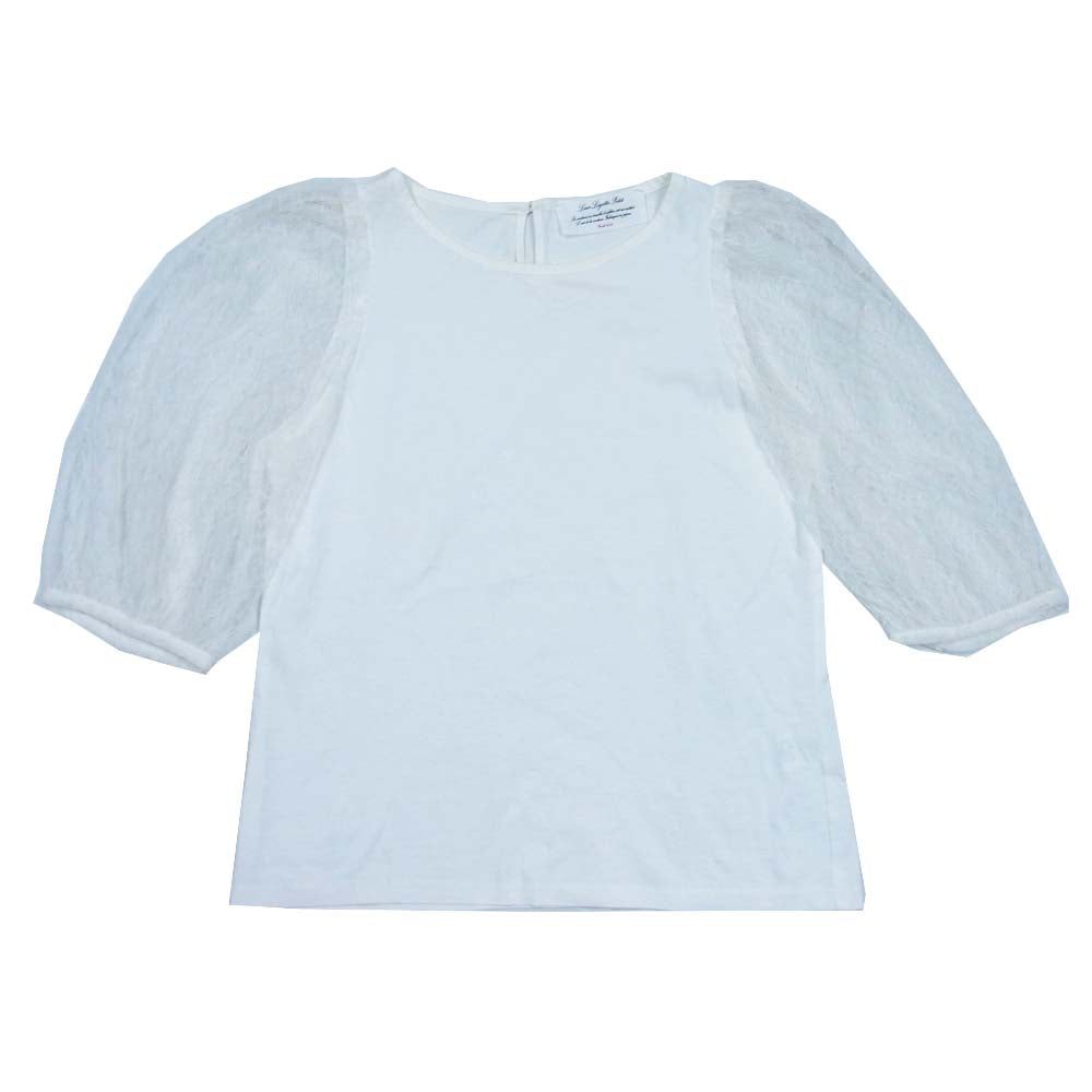 ルールロジェット 七分袖 レーススリーブ カットソー ホワイト系 1【中古】