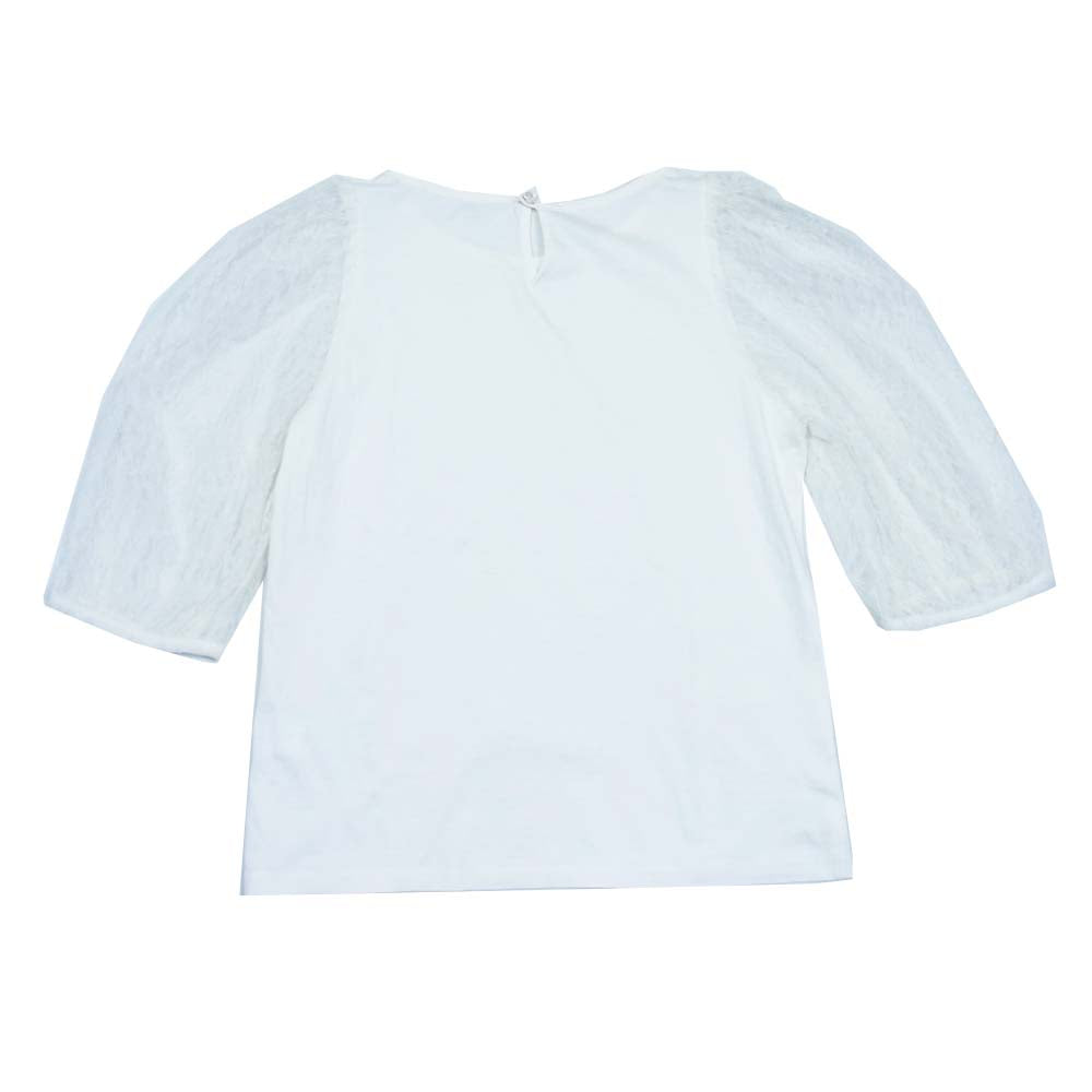 ルールロジェット 七分袖 レーススリーブ カットソー ホワイト系 1【中古】