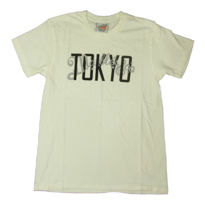 マーブルズ TOKYO プリント Tシャツ ホワイト系 S【美品】【中古】