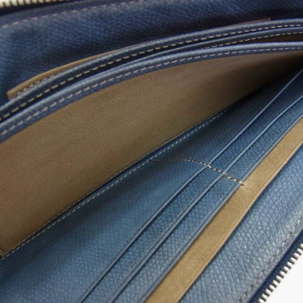 ユハク YTJ124-30 TuiTui ツイツイ L字ファスナー 札入れ レザー ウォレット 長財布 ブルー系【中古】