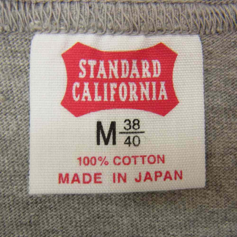 STANDARD CALIFORNIA スタンダードカリフォルニア Henley Pack T-Shirt ヘンリーネック パック Tシャツ グレー系 M【中古】