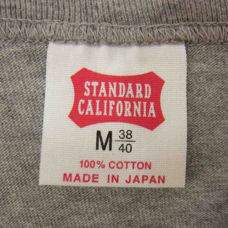 STANDARD CALIFORNIA スタンダードカリフォルニア 七分袖 ラグラン クルーネック Tシャツ グレー系 M【中古】