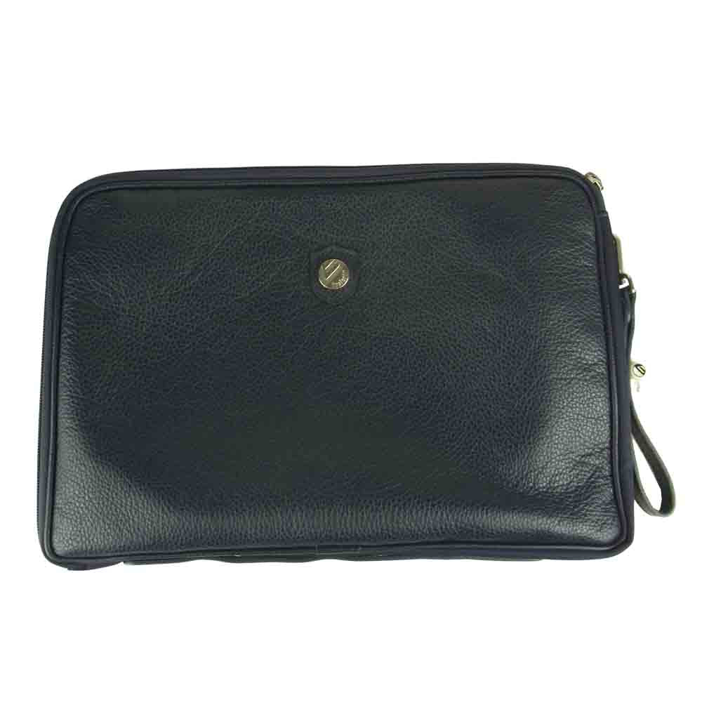 ボンファンティ クラッチ バッグ ネイビー系【美品】【中古】