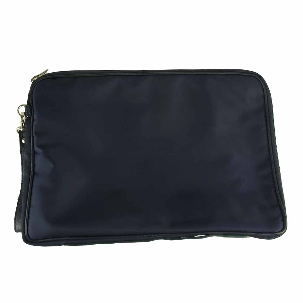 ボンファンティ クラッチ バッグ ネイビー系【美品】【中古】
