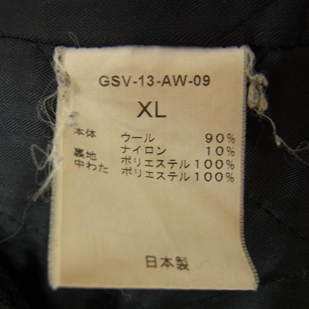 GANGSTERVILLE ギャングスタービル 13AW GSV-13-AW-09 CHESTERFIELD COAT チェスター ウール コート ブラック系 XL【中古】