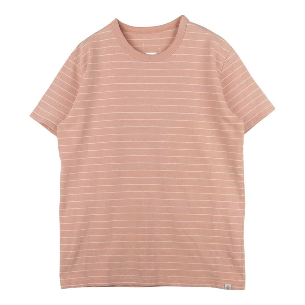 VISVIM ビズビム 17SS 0117105010022 Mid Border Tee ミッド ボーダー 半袖 Tシャツ カットソー ピンク系 3【中古】