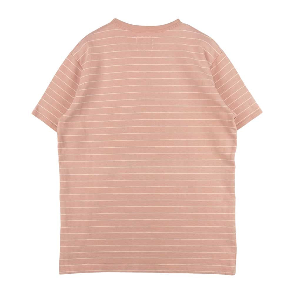 VISVIM ビズビム 17SS 0117105010022 Mid Border Tee ミッド ボーダー 半袖 Tシャツ カットソー ピンク系 3【中古】