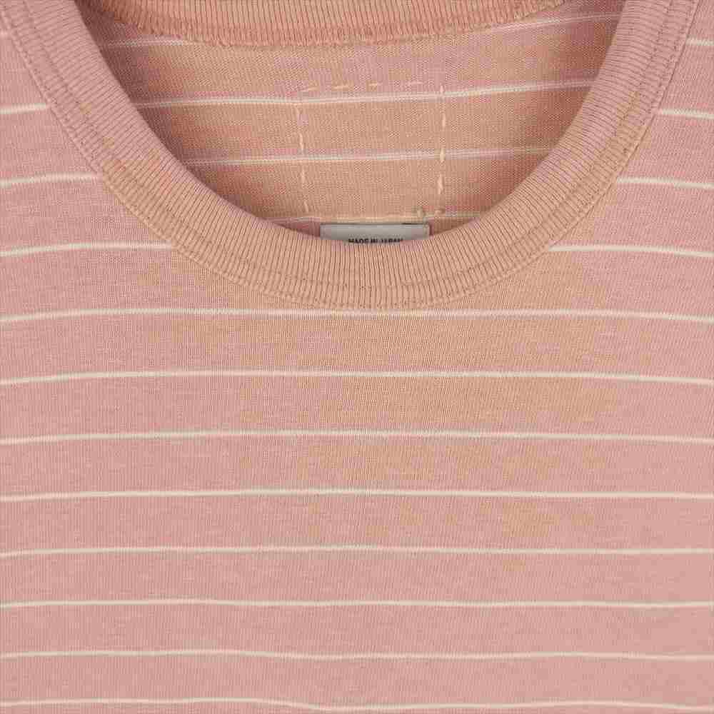 VISVIM ビズビム 17SS 0117105010022 Mid Border Tee ミッド ボーダー 半袖 Tシャツ カットソー ピンク系 3【中古】