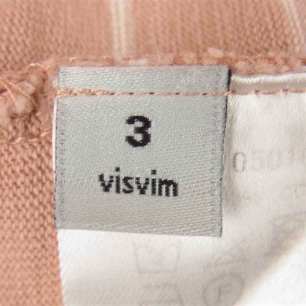 VISVIM ビズビム 17SS 0117105010022 Mid Border Tee ミッド ボーダー 半袖 Tシャツ カットソー ピンク系 3【中古】