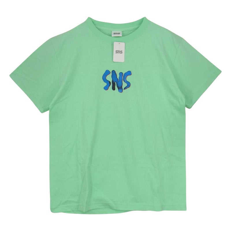 エスエヌエス JAMS CD5 T-SHIRT ロゴ プリント Tシャツ グリーン系 S【中古】