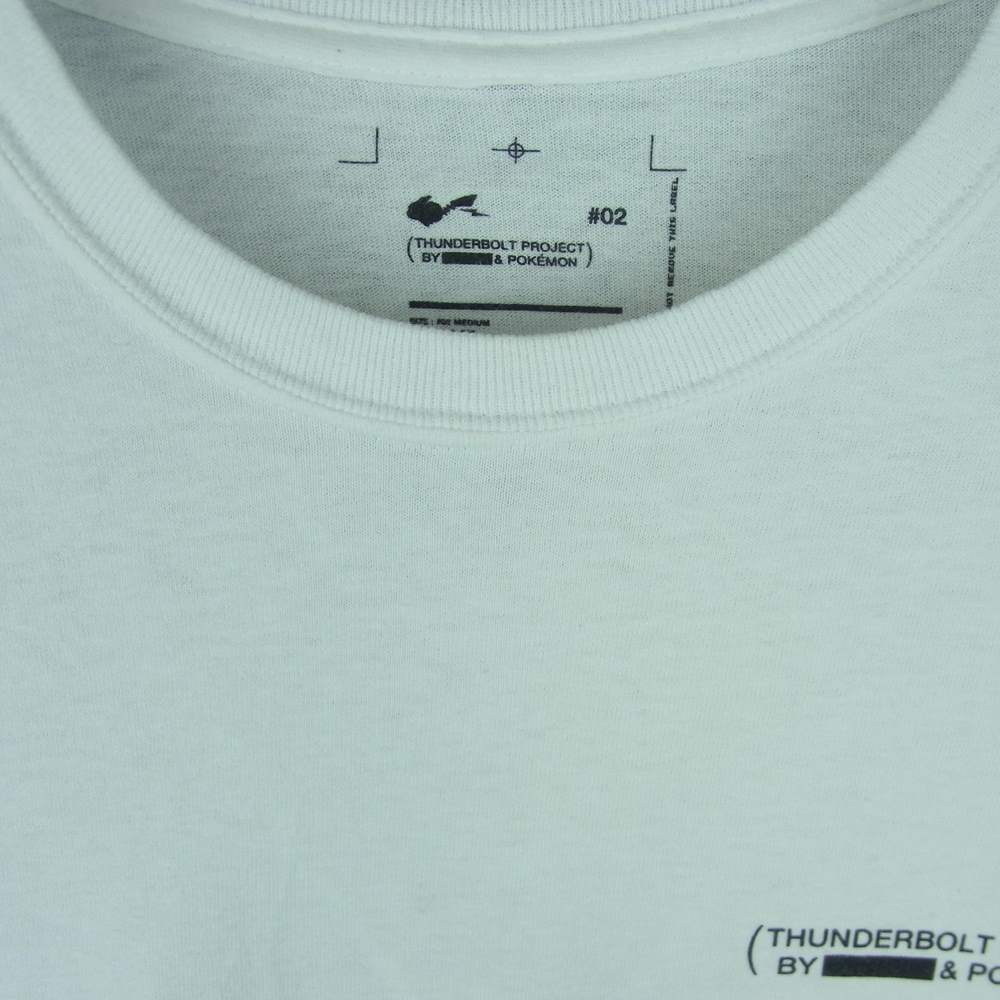 FRAGMENT DESIGN フラグメントデザイン Pokemon ポケモン THUNDERBOLT PROJECT サンダーボルト プロジェクト ピカチュウ 半袖 Tシャツ ホワイト系 M【中古】