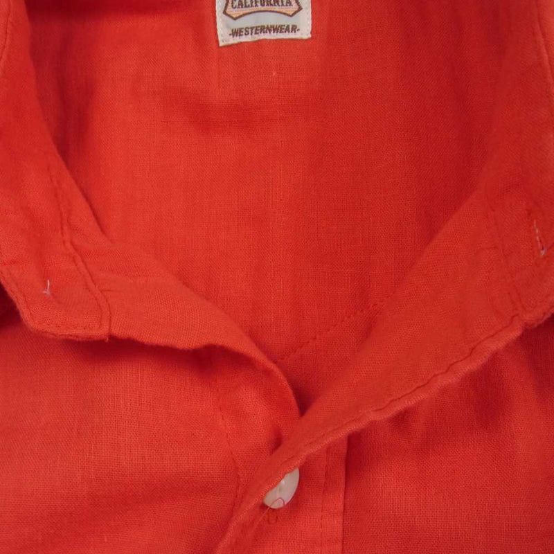 STANDARD CALIFORNIA スタンダードカリフォルニア Cotton shirt コットン 長袖 ワーク ウエスタン シャツ レッド系 M【中古】