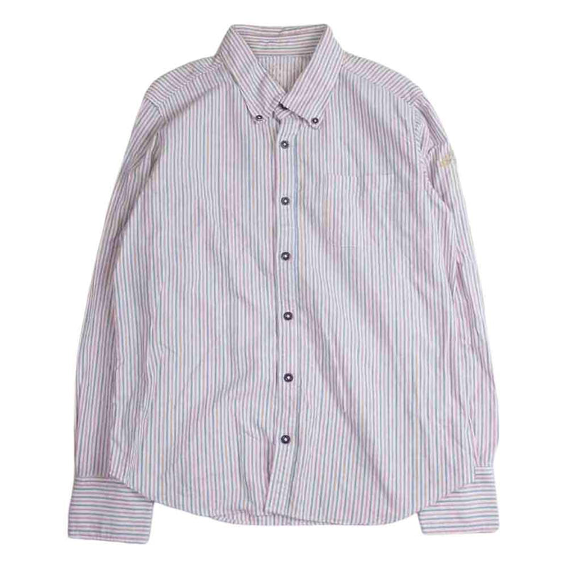 TMT ティーエムティー TSH-S14SP70 STRIPE OX SHIRT オックス ストライプ 長袖 シャツ マルチカラー系 L【中古】