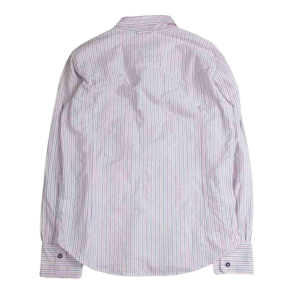 TMT ティーエムティー TSH-S14SP70 STRIPE OX SHIRT オックス ストライプ 長袖 シャツ マルチカラー系 L【中古】