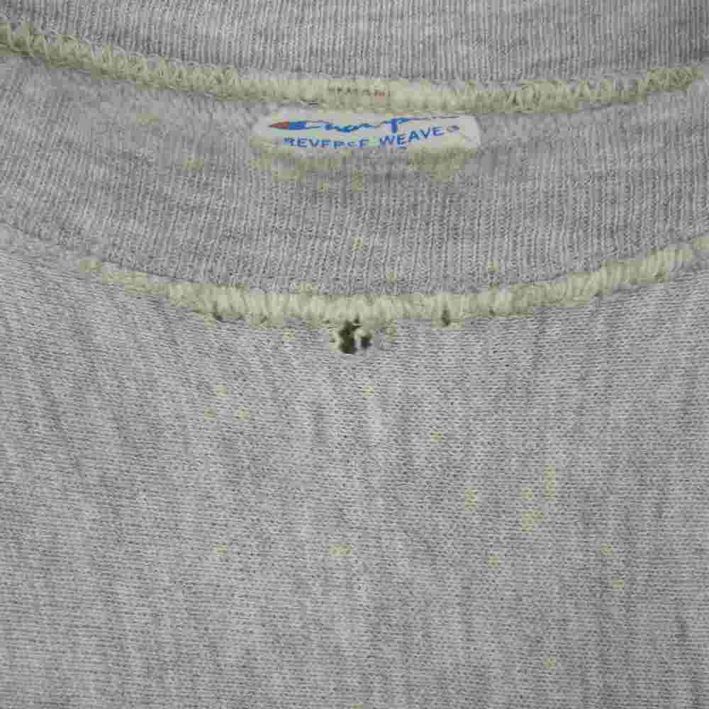 Champion チャンピオン 80s GRINNELL COLLEGE カレッジプリント リバースウィーブ クルーネック スウェット トレーナー グレー系 XL【中古】