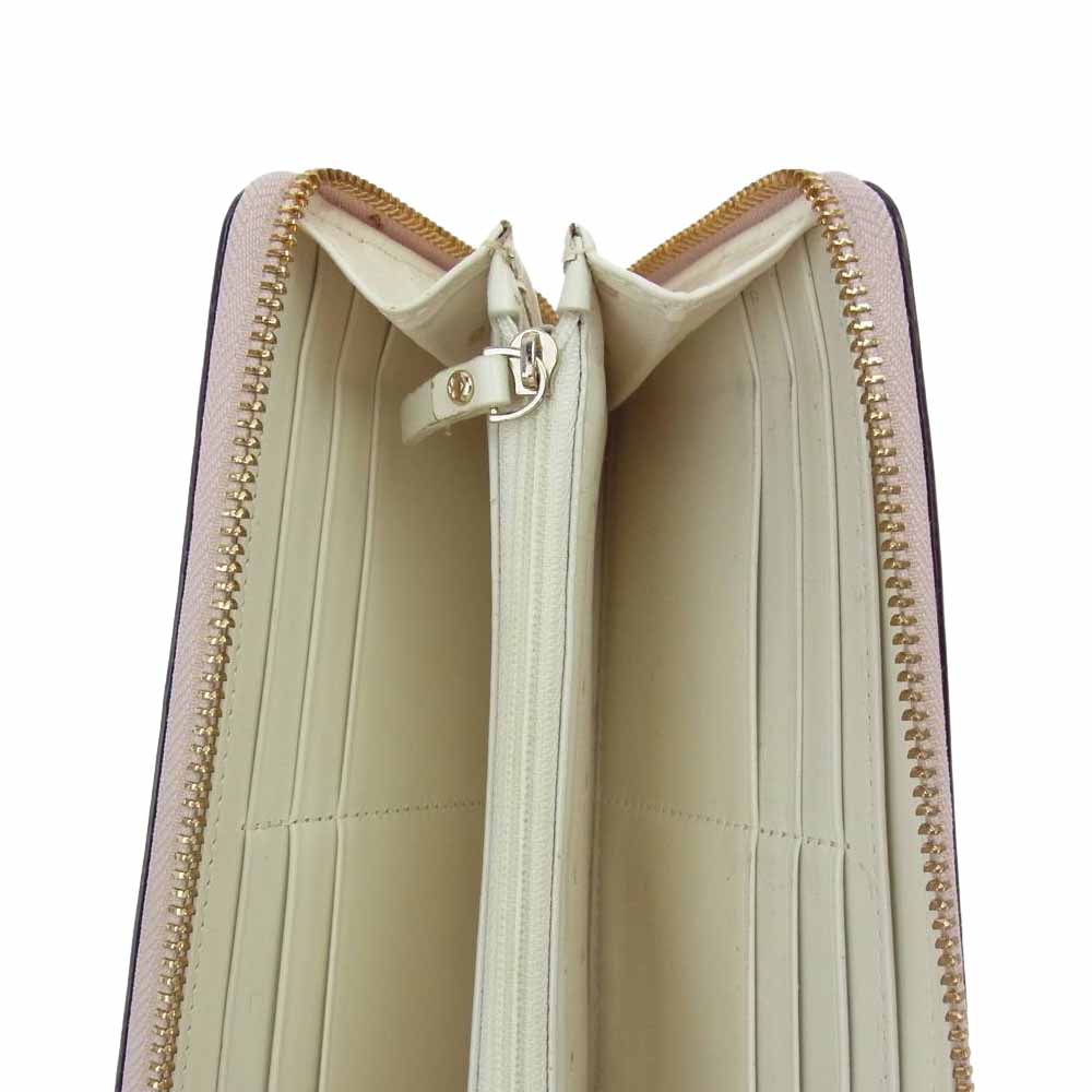 Kate Spade ケイトスペード ラウンドファスナー　ラウンドジップ 長財布 ピンク系【中古】