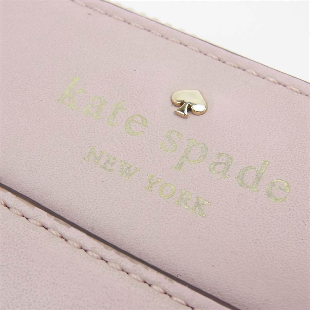 Kate Spade ケイトスペード ラウンドファスナー　ラウンドジップ 長財布 ピンク系【中古】