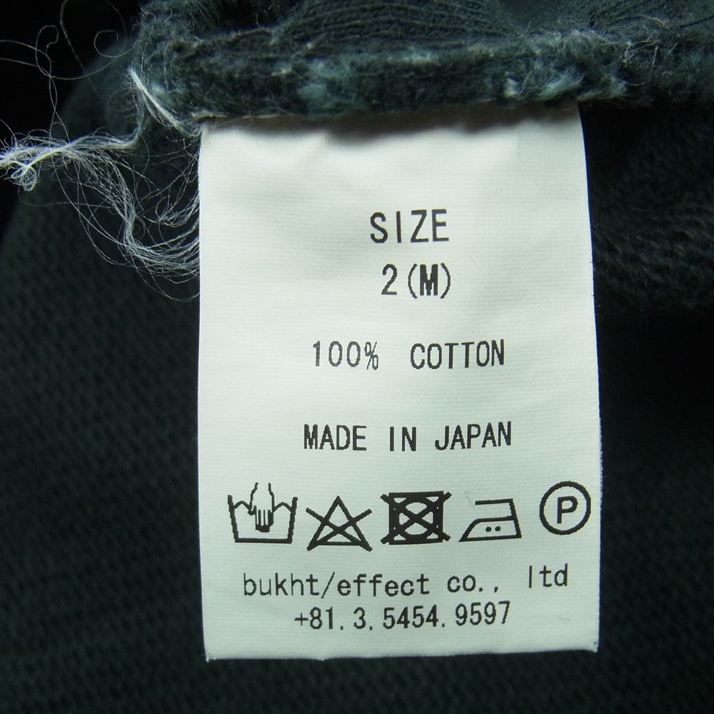 bukht ブフト B-MB61803 COTTON PIN TACK PANTS コットン パンツ 日本製 ブラック系 ダークグレーよりの黒系 M 2【中古】