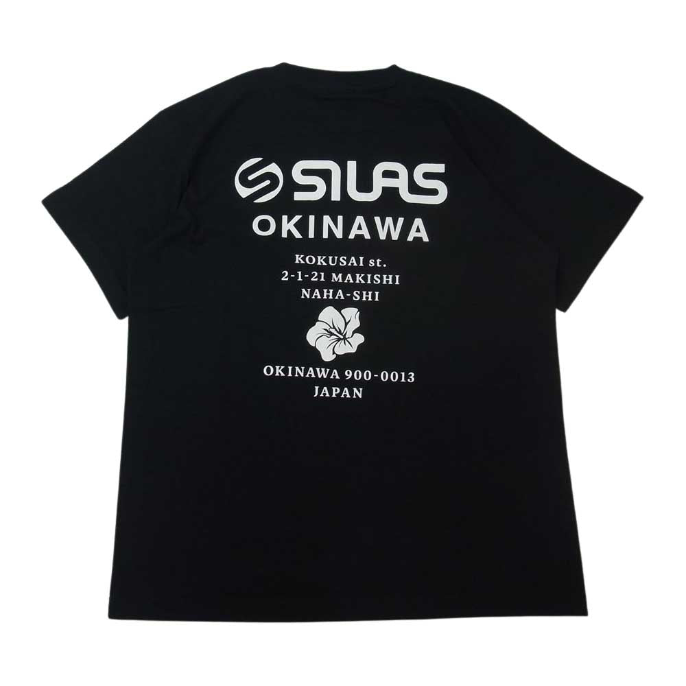 SILAS サイラス SS TEE OKINAWA 沖縄 ロゴ 半袖 Tシャツ ブラック系 M【中古】