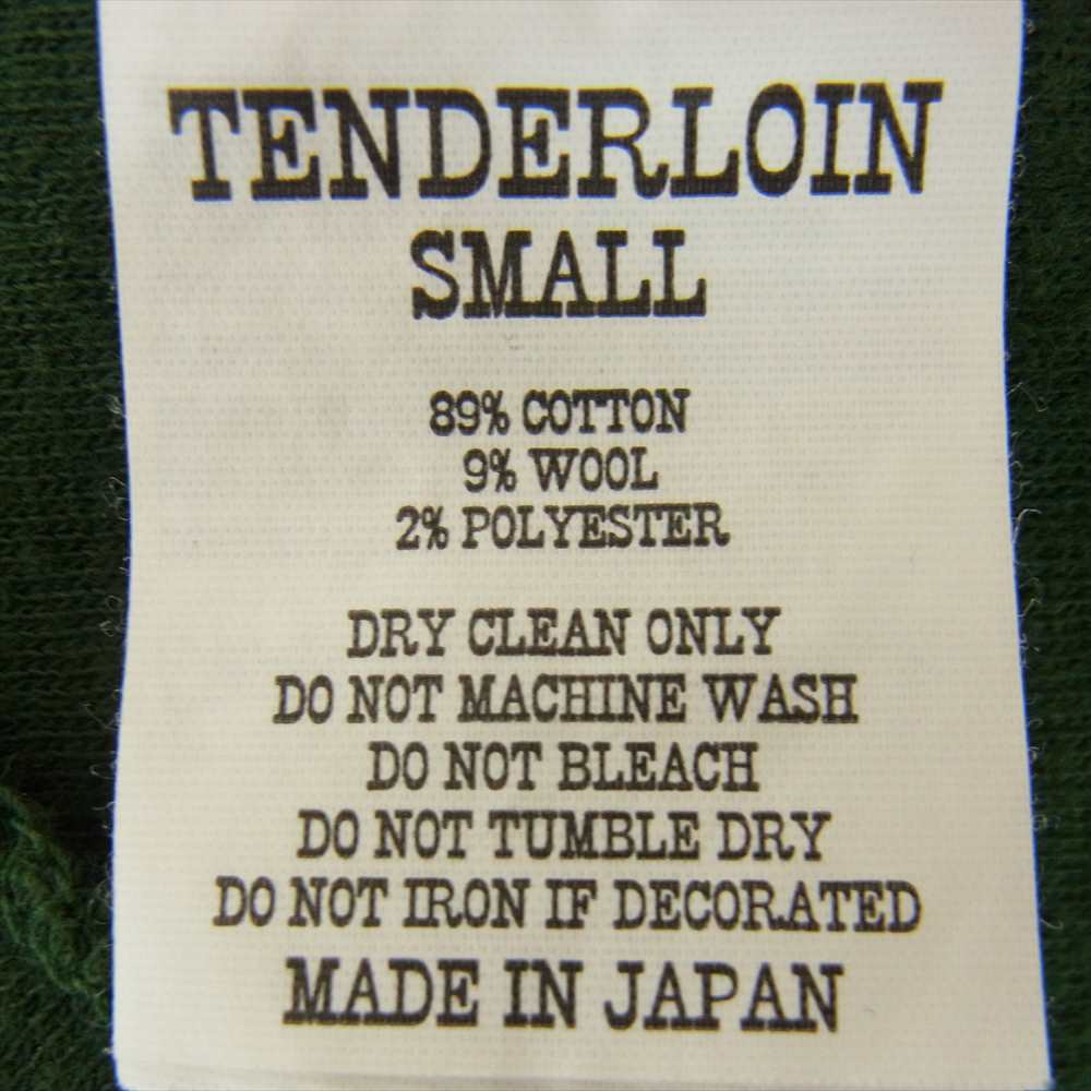 TENDERLOIN テンダーロイン T-CREW ボーダー クルーネック 長袖 Tシャツ カットソー グリーン グリーン系【中古】