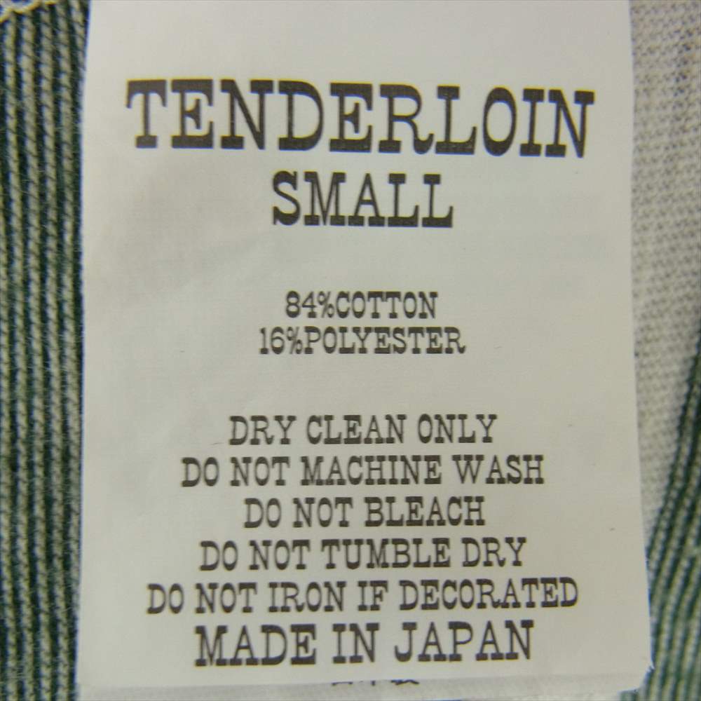 TENDERLOIN テンダーロイン T-TEE BORDER LS ボーダー クルーネック 長袖 Tシャツ カットソー ホワイト系 グリーン系【中古】