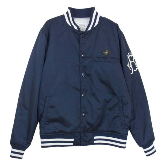 CRIMIE クライミー THE DAY THAT NEVER COMES STADIUM JACKET スタジアム ジャケット スタジャン ネイビー系 S【中古】