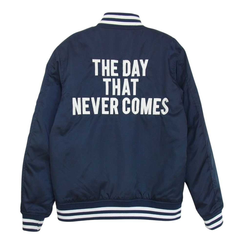 CRIMIE クライミー THE DAY THAT NEVER COMES STADIUM JACKET スタジアム ジャケット スタジャン ネイビー系 S【中古】