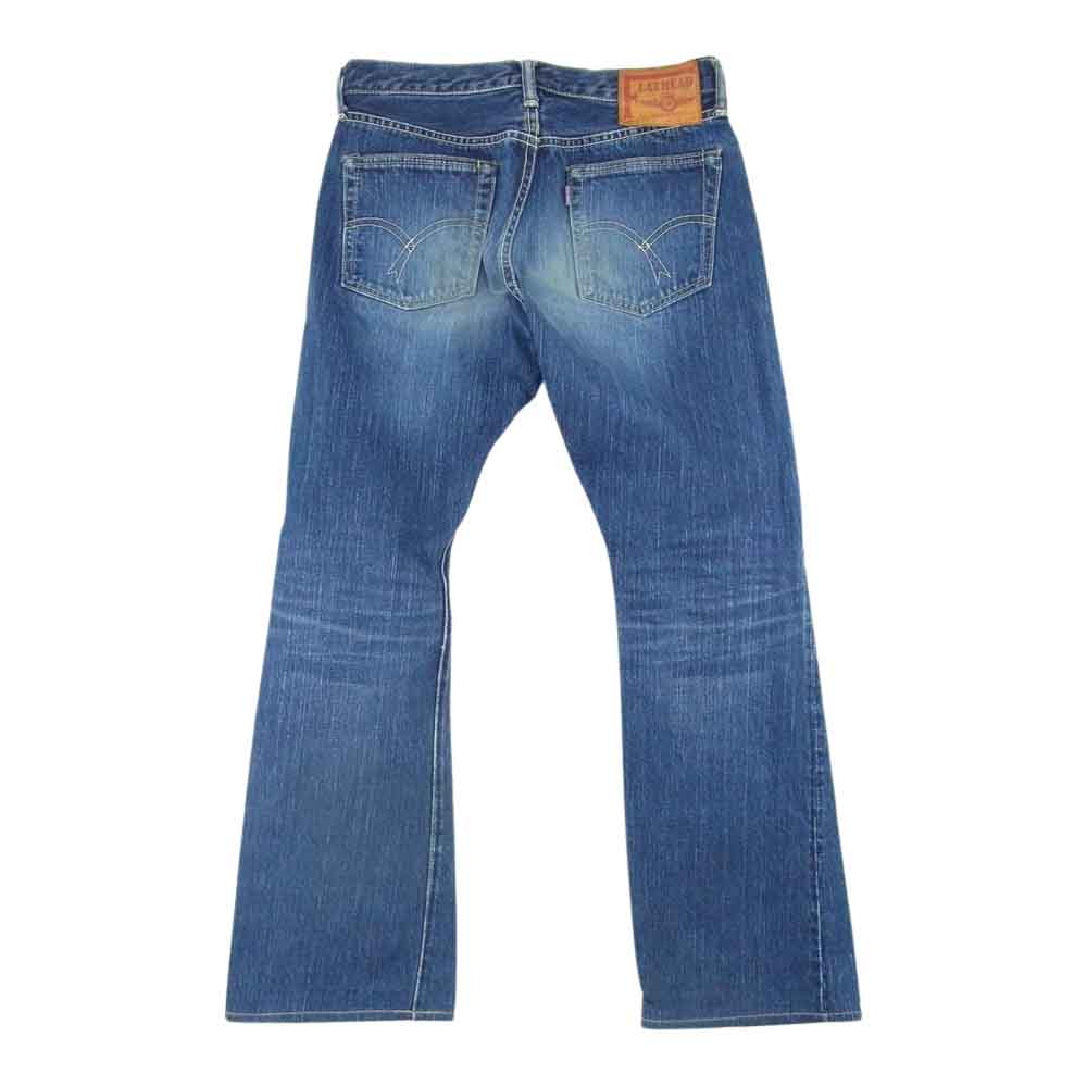 フラットヘッド Lot3007 ブーツカット デニムパンツ インディゴブルー系 W28L33【中古】