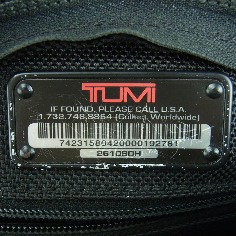 TUMI トゥミ 26107 ナイロン ブリーフケース 中国製 ブラック系【中古】
