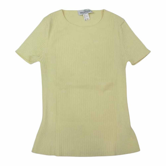VALENTINO ヴァレンティノ ニット カットソー 半袖 イエロー系 42【中古】