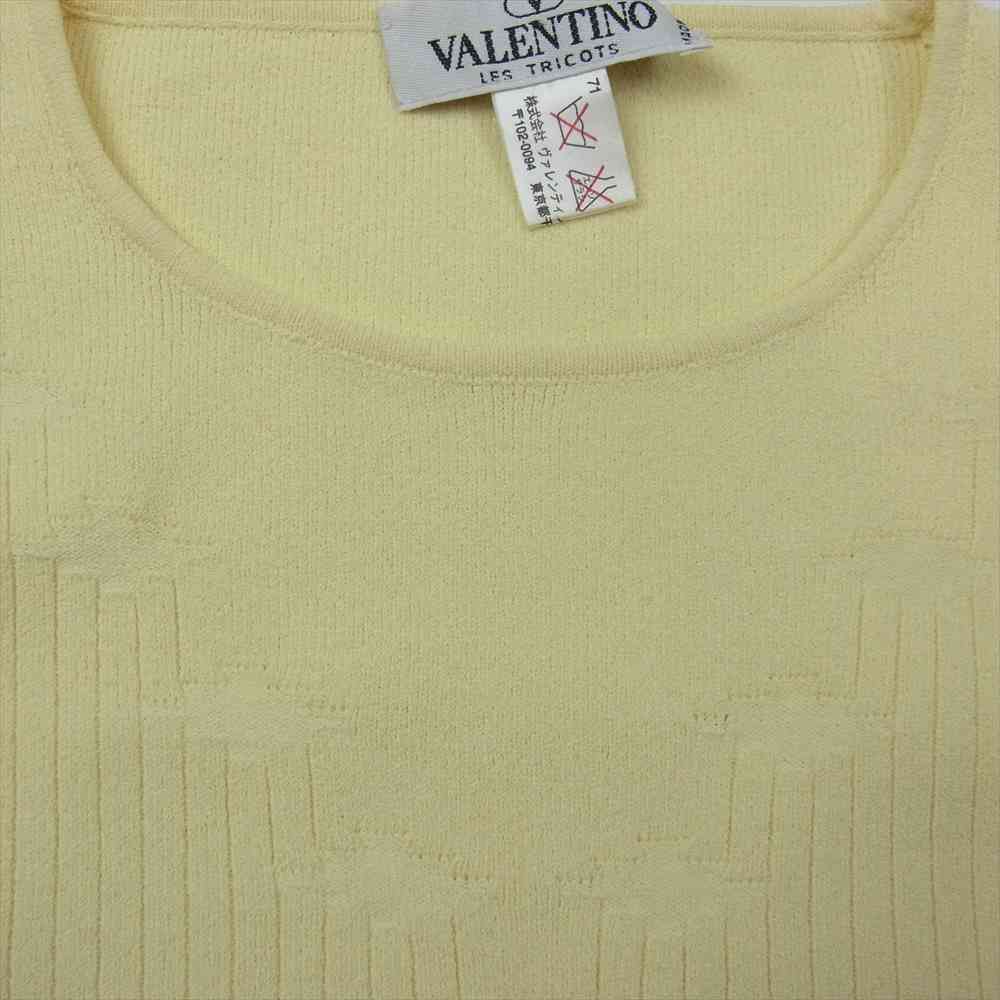 VALENTINO ヴァレンティノ ニット カットソー 半袖 イエロー系 42【中古】