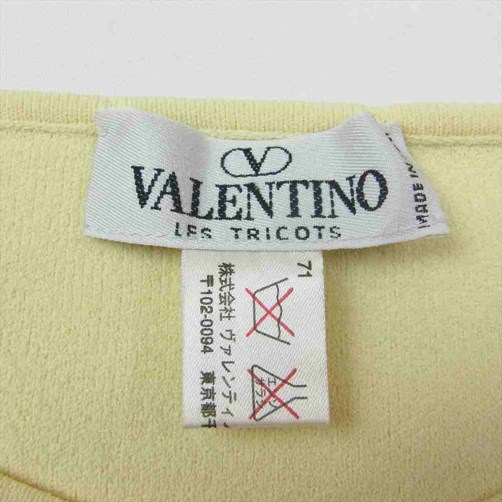VALENTINO ヴァレンティノ ニット カットソー 半袖 イエロー系 42【中古】