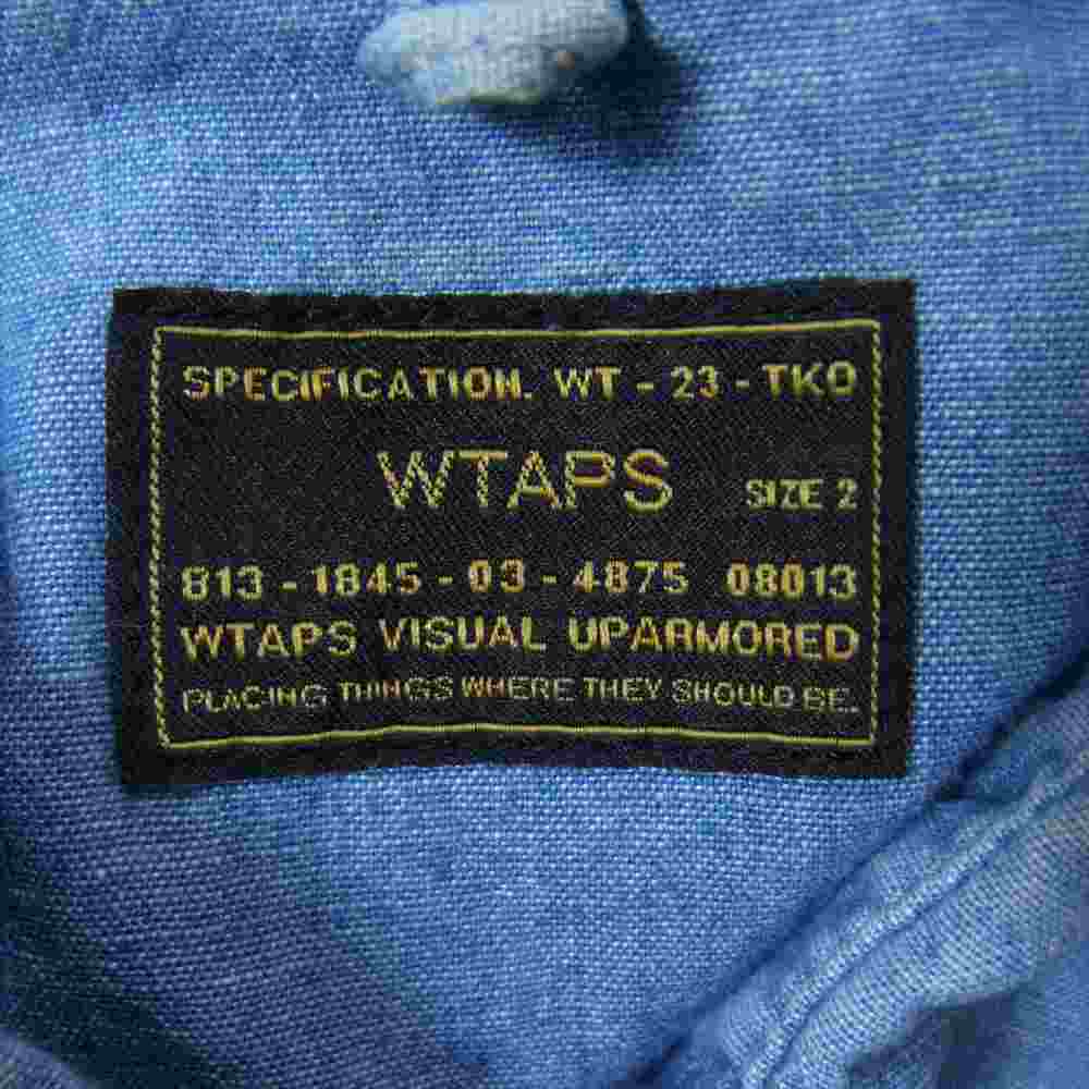 WTAPS ダブルタップス 14AW 142GWDT-SHM08　 CELL LS CHAMBRAY シャンブレー シャツ  ブルー系 ライトブルー系【中古】