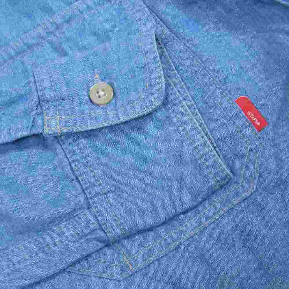 WTAPS ダブルタップス 14AW 142GWDT-SHM08　 CELL LS CHAMBRAY シャンブレー シャツ  ブルー系 ライトブルー系【中古】